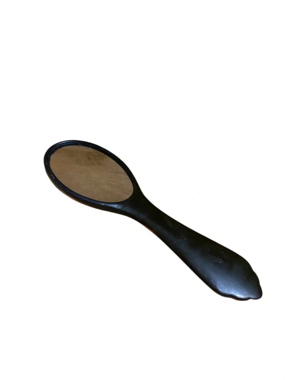 Vintage Wooden Carved Parrot Hand Held Mirror Tropical Bathroom Makeup